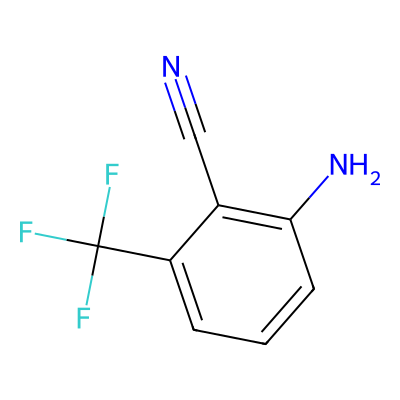 Chemical structure of 2-Amino-6-(Trifluoromethyl)benzonitrile