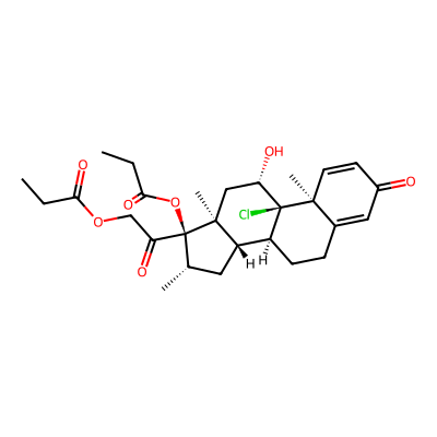 Chemical structure of Beclomethasone Dipropionate