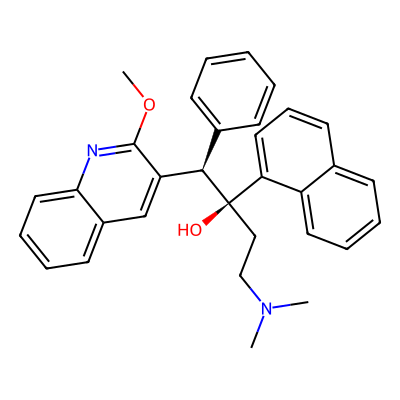 Chemical structure of Bedaquiline Des-Bromo Impurity 1