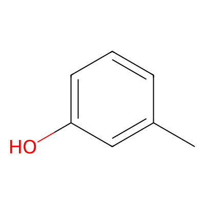 Chemical structure of m-Cresol