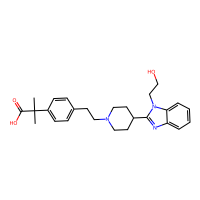 Chemical structure of Bilastine Impurity 17