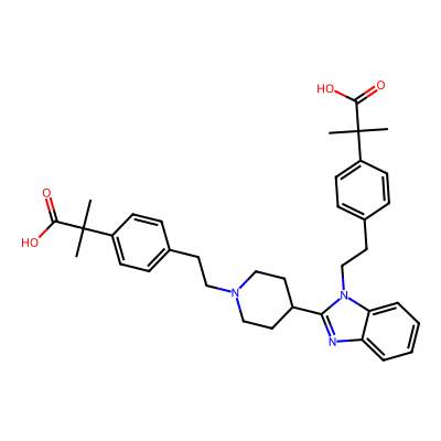 Chemical structure of Bilastine Impurity 16