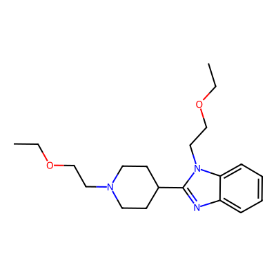Chemical structure of Bilastine Impurity B