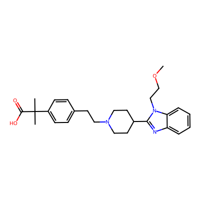 Chemical structure of Bilastine Impurity F
