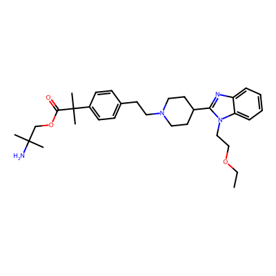 Chemical structure of Bilastine Impurity C
