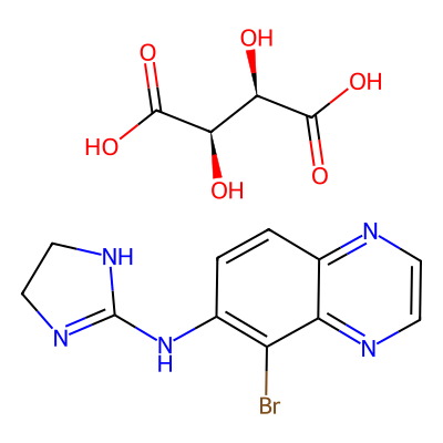 Chemical structure of Brimonidine Tartrate API