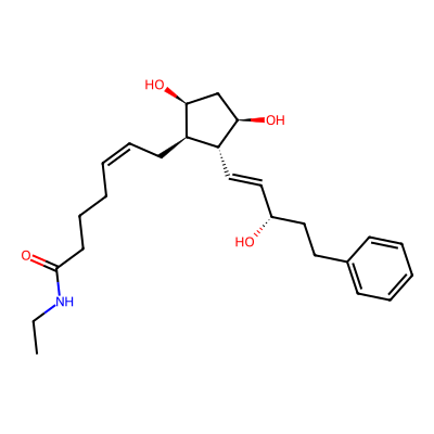 Chemical structure of Bimatoprost