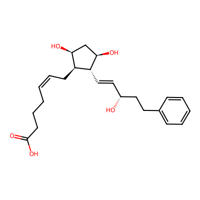 Chemical structure of Bimatoprost Acid