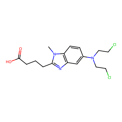 Chemical structure of Bendamustine