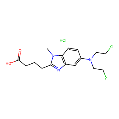 Chemical structure of Bendamustine Hydrochloride