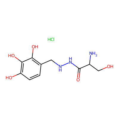 Chemical structure of Benserazide Hydrochloride