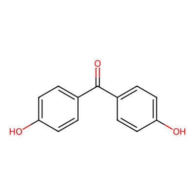 Chemical structure of 4,4'-Dihydroxy Benzophenone