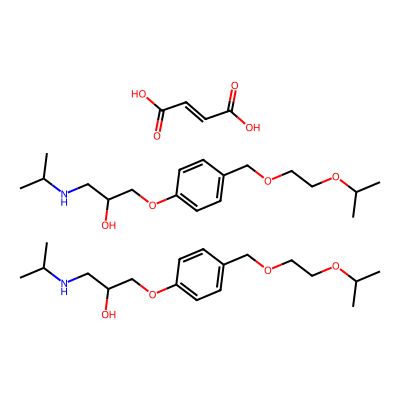Chemical structure of Bisoprolol Fumarate