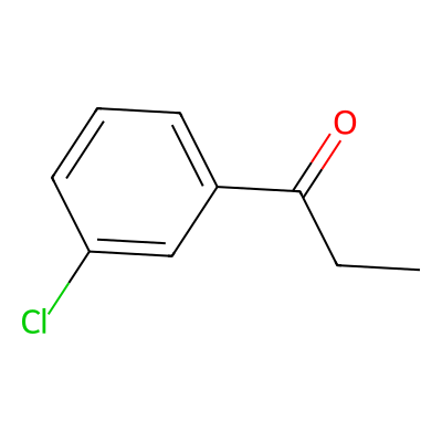 Chemical structure of Bupropion Des-tert-butylamine Impurity