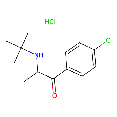 Chemical structure of Bupropion Hydrochloride Related Compound A (USP)