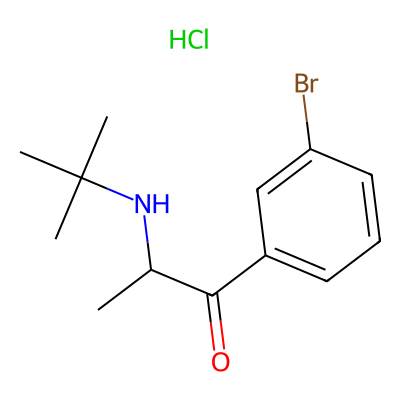 Chemical structure of Bupropion Hydrochloride Related Compound B (USP)