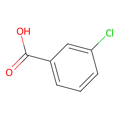 Chemical structure of 3-Chlorobenzoic Acid