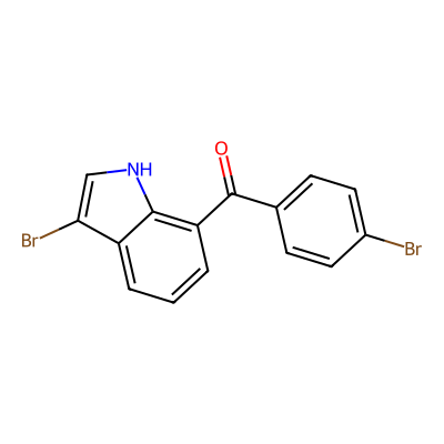 Chemical structure of 3-Bromo-7-(4-bromobenzoyl)indole