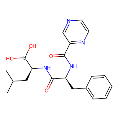 Chemical structure of Bortezomib