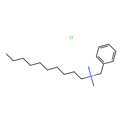 Chemical structure of N,N-Dimethyl decyl Benzyl ammonium Chloride