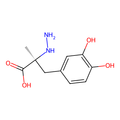 Chemical structure of Carbidopa