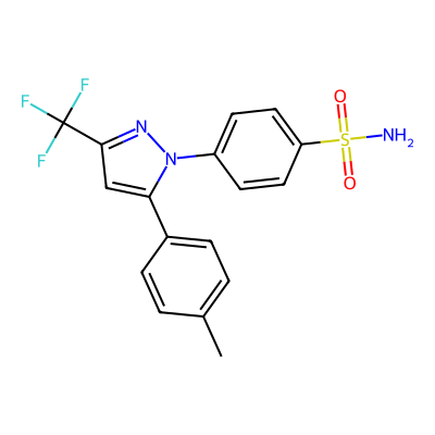 Chemical structure of Celecoxib