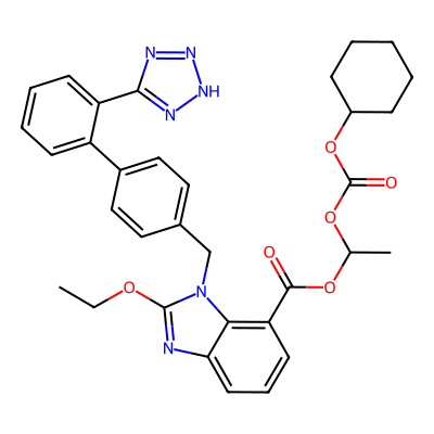 Chemical structure of Candesartan Cilexetil