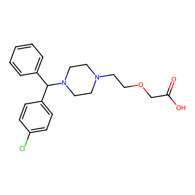 Chemical structure of Cetirizine