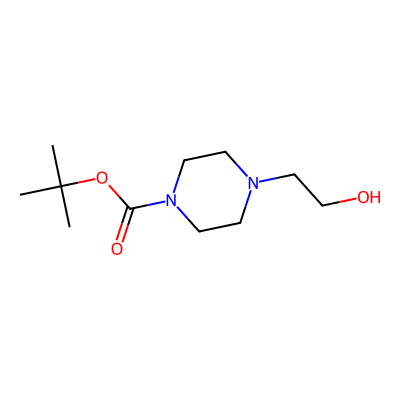 Chemical structure of tert-Butyl 4-(2-hydroxyethyl)piperazine-1-carboxylate