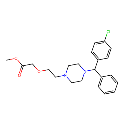 Chemical structure of Cetirizine Hydrochloride