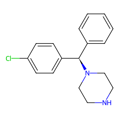 Chemical structure of Chlorobenzhydryl Piperazine