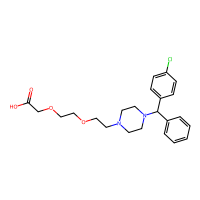 Chemical structure of Cetirizine EP impurity E