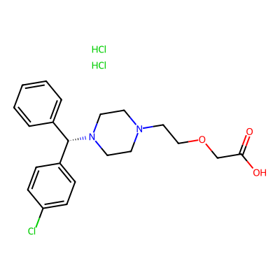 Chemical structure of Dextrocetirizine