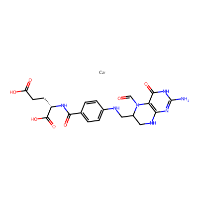 Chemical structure of Calcium Folinate