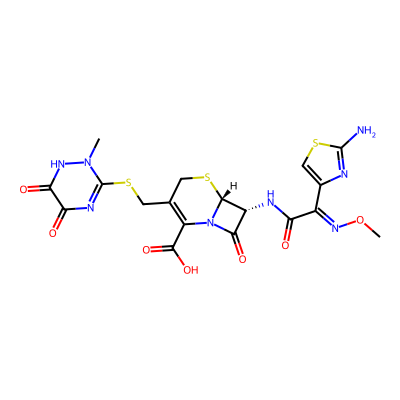 Chemical structure of Ceftriaxone EP Impurity A standard (E Isomer)