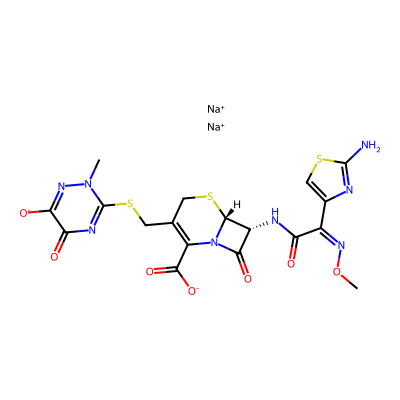 Chemical structure of Ceftriaxone Disodium Salt Hemi(Heptahydrate)