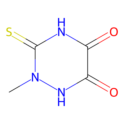 Chemical structure of 2-Methyl-3-thioxo-1,2,4-triazinane-5,6-dione