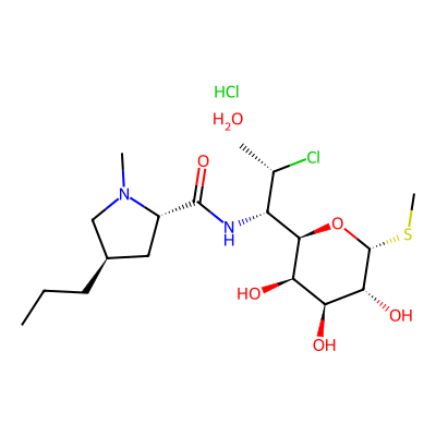 Chemical structure of Clindamycin Hydrochloride