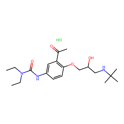 Chemical structure of Celiprolol Hydrochloride
