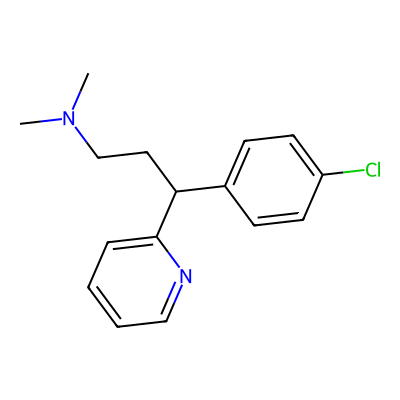 Chemical structure of Chlorphenamine