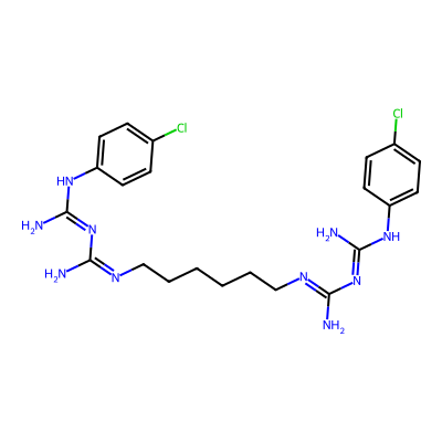 Chemical structure of Chlorhexidine