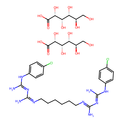 Chemical structure of Chlorhexidine Gluconate