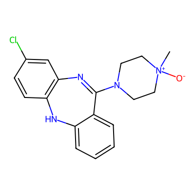 Chemical structure of Clozapine N-Oxide