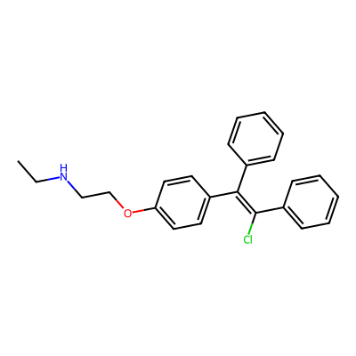 Chemical structure of N-Desethyl Clomiphene