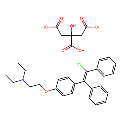 Chemical structure of Clomiphene Citrate