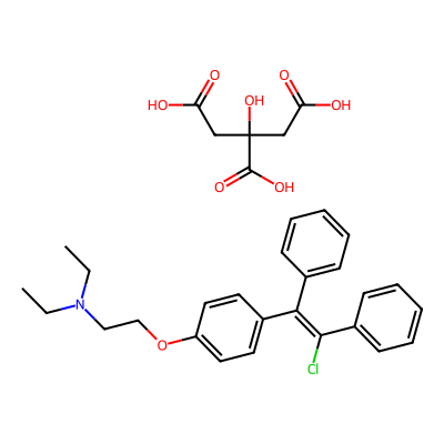 Chemical structure of Cis-Clomiphene Citrate