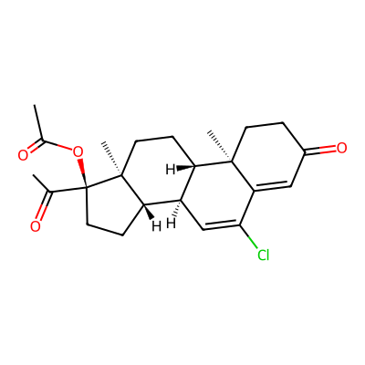 Chemical structure of Chlormadinone Acetate API