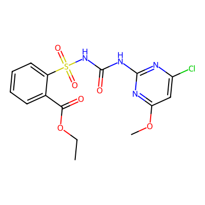 Chemical structure of Chlorimuron Ethyl Impurity