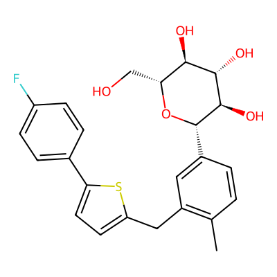 Chemical structure of Canagliflozin Hemihydrate