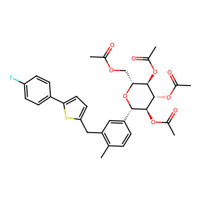 Chemical structure of Canagliflozin Tetraacetate